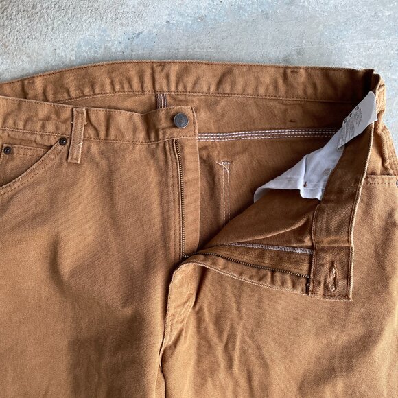Dickies Carpenter Pants Dungaree Fit Size: 38x28 Tan Canvas Work - Picture 4 of 6